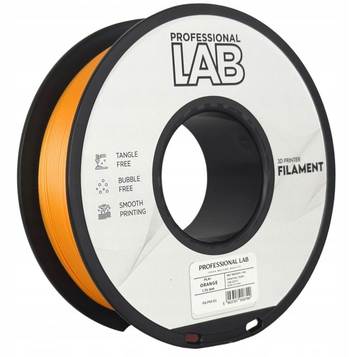 10x Filament Pla+ Orange Pomarańczowy Prof. Lab. 1,75mm 1000g Drukarka 3D