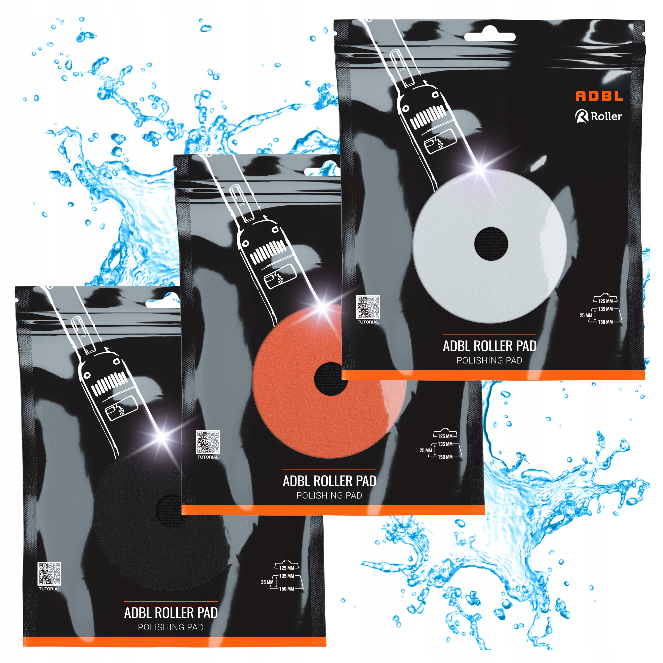 Sada 3 podložek Adbl Roller Da Cut One Step Finish 125 mm Houbičky