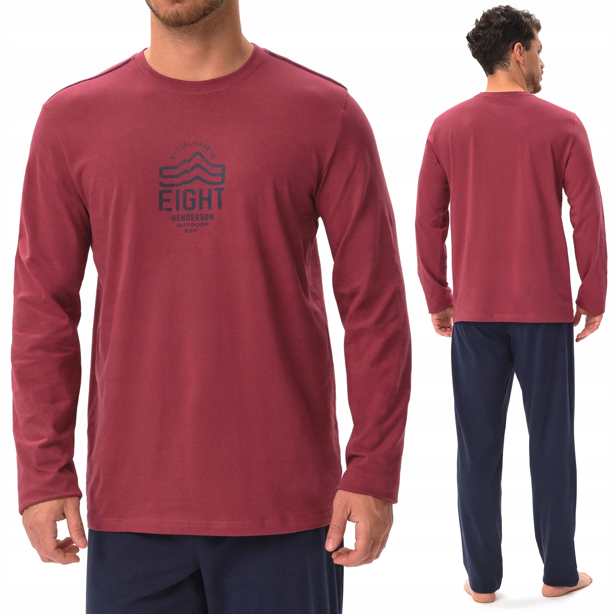 Pánské pyžamo 100% Bavlna s dlouhým rukávem Henderson Jetson L