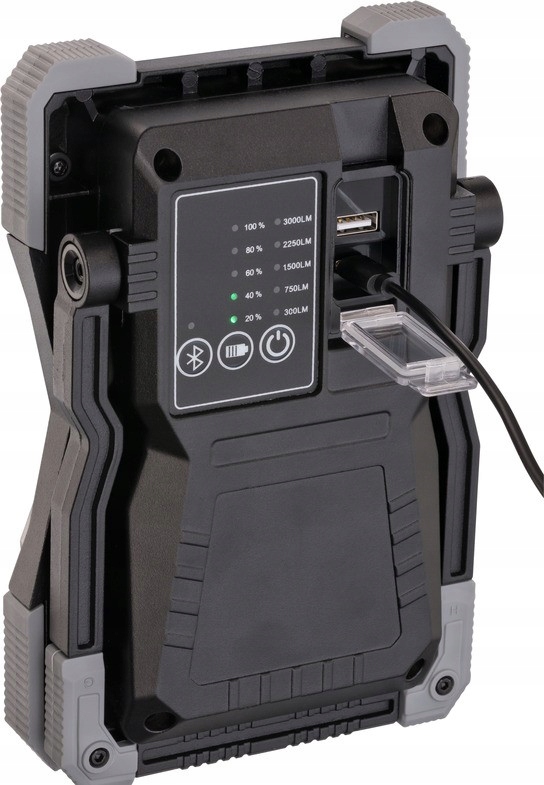 LAMPA WARSZTATOWA AKUMULATOROWA LEDOWA POWERBANK LED RUFUS Z GŁOŚNIKIEM BLU Kod producenta 1173110200