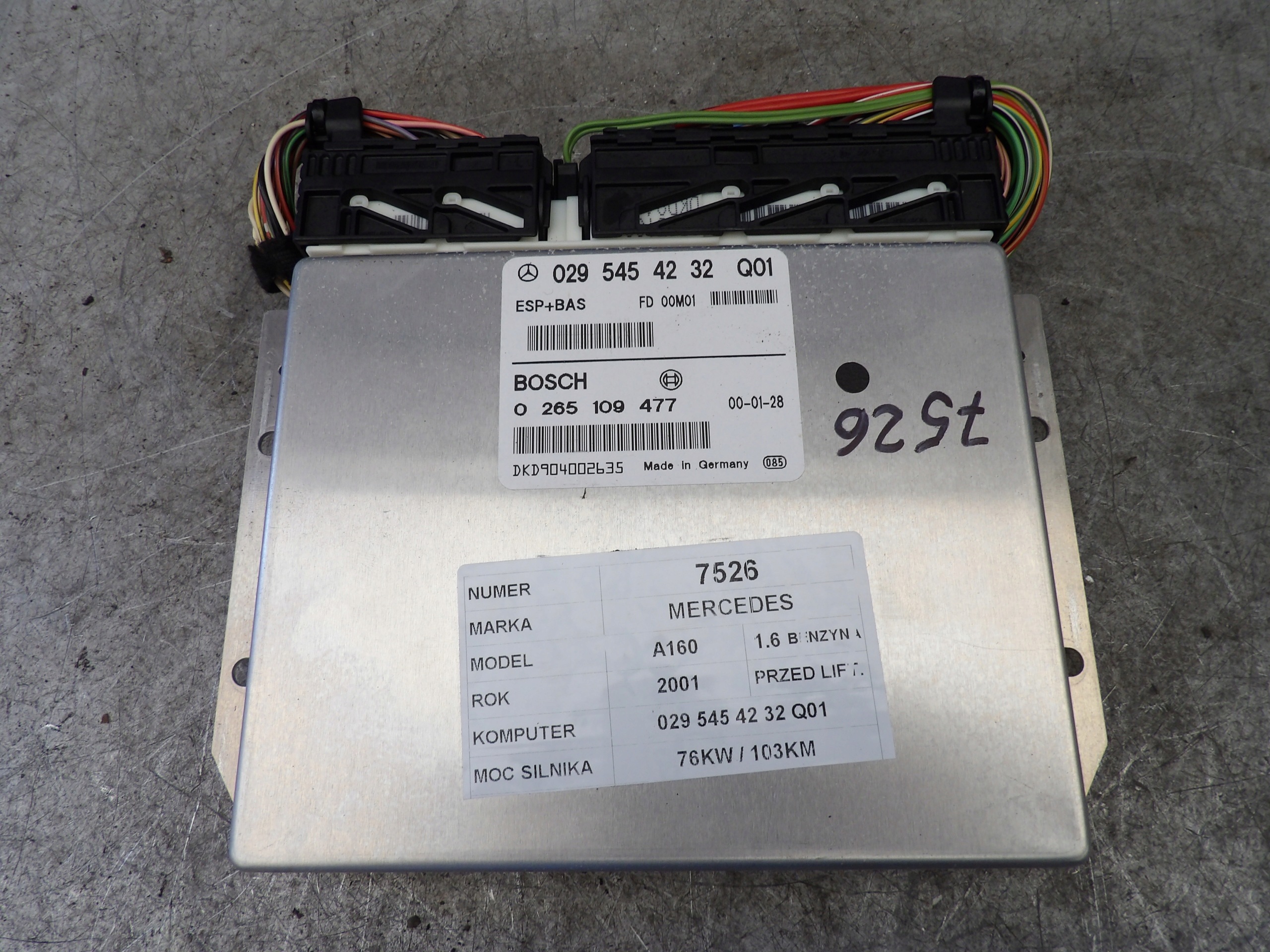 Mercedes A160 Computer Bedienteil
