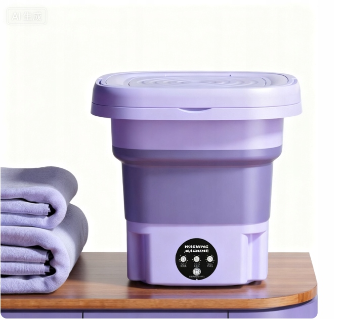 Mini Składana Przenośna Automatyczna Pralka Turystyczna 8 Litrów