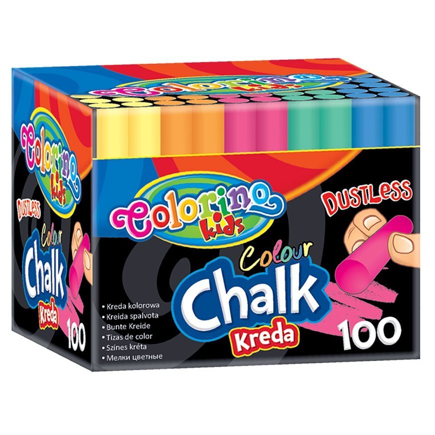 

Kreda kolorowa bezpyłowa 100 sztuk Colorino kids