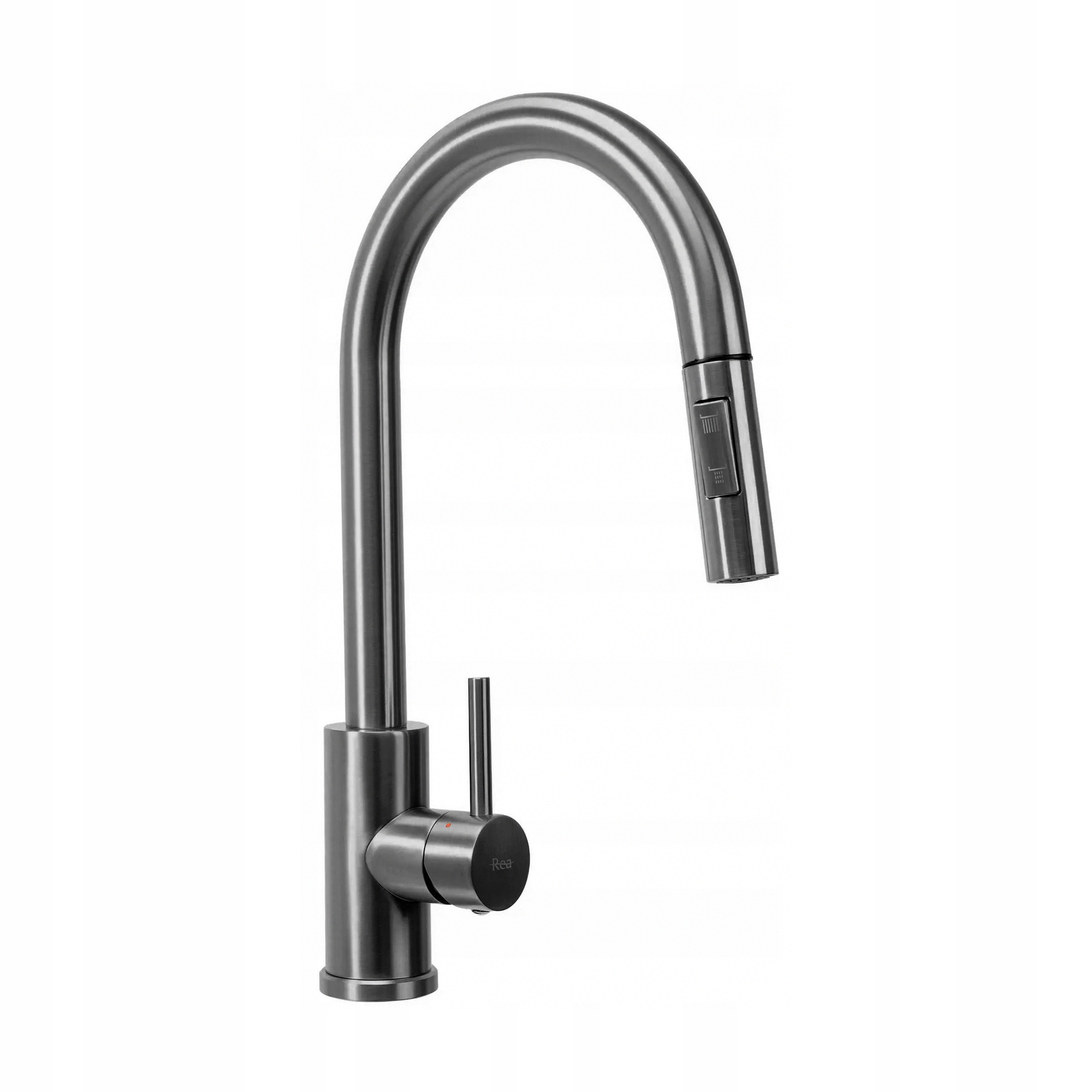 Kuchynská batéria s výsuvným výtokom, titánový dizajn