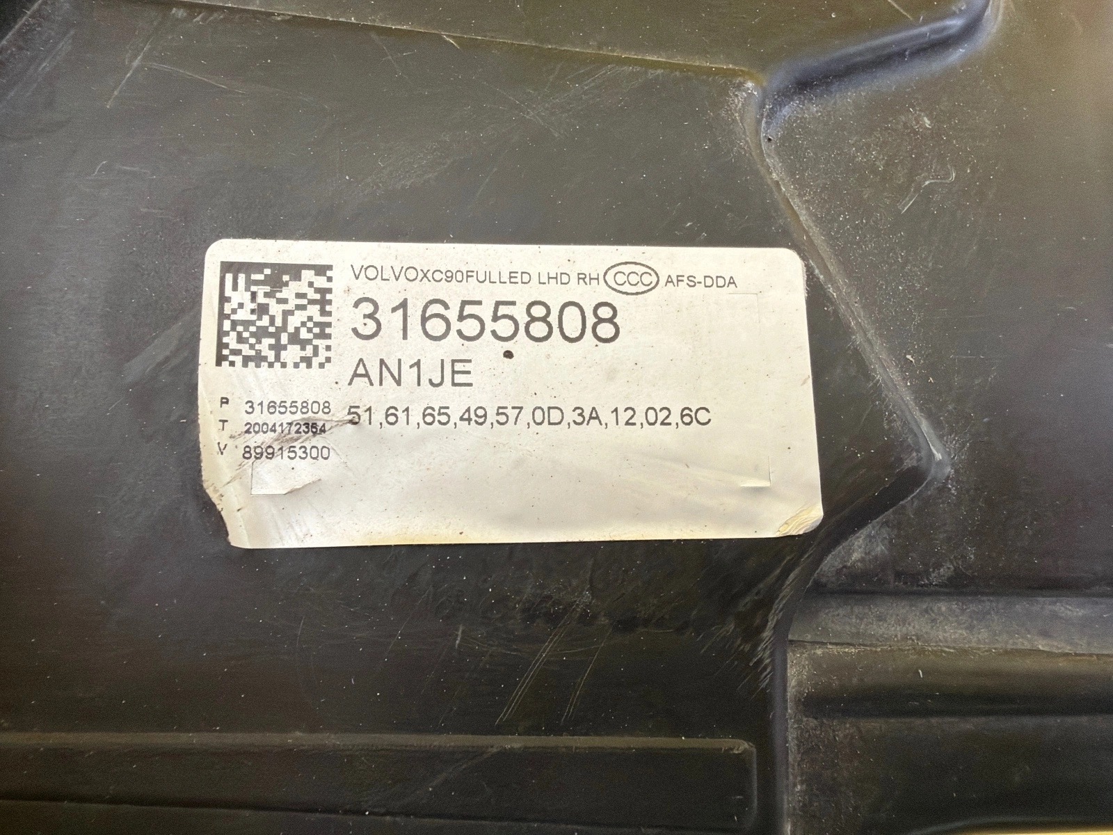 light right front Volvo XC90 II Full Led 15- 31655808