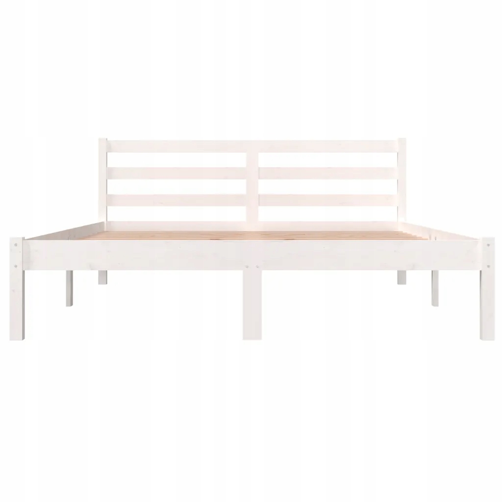 vidaXL Rama łóżka z litego drewna sosnowego, 140 x 190 cm, biała Kod producenta 810411