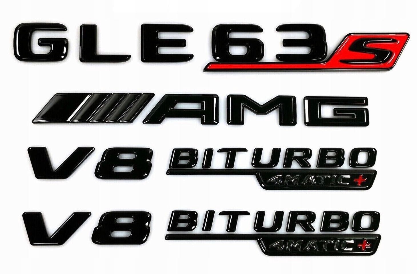 Mercedes Gle 63 S Amg V8 Biturbo 4MATIC emblém znak nápis čierna