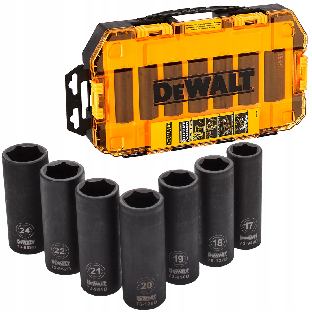 

Zestaw 7 kluczy nasadowych udarowych 1/2' DeWALT