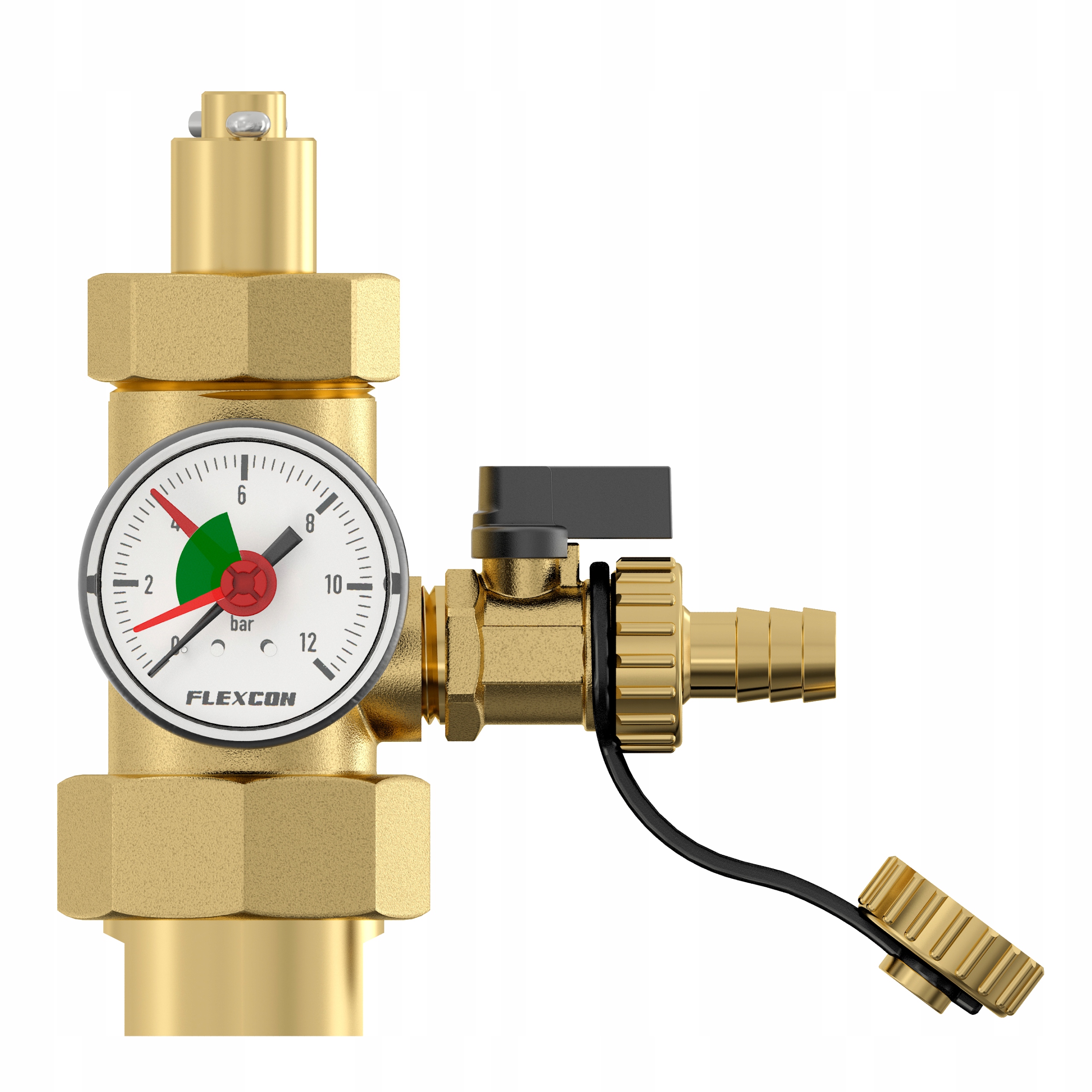 Pripojovacia Jednotka Flexcon 1" S Manometrom, Rýchlospojka Flamco