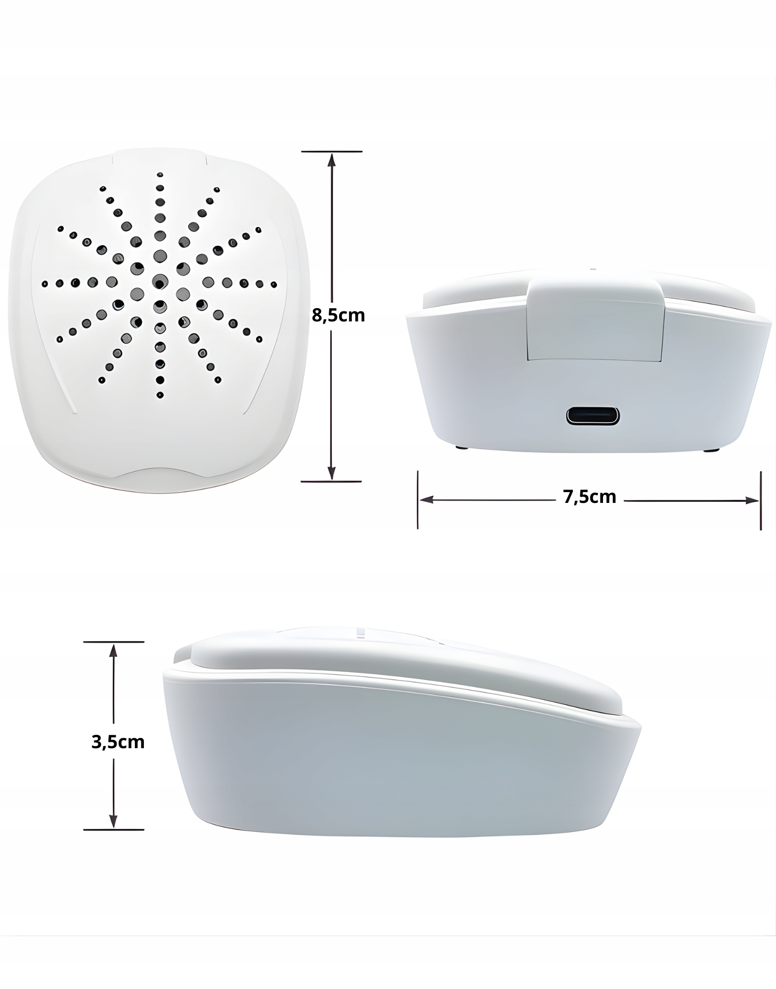 Osuszacz do aparatów słuchowych z UV RegMag – USB, tryby 3 h i 6 h