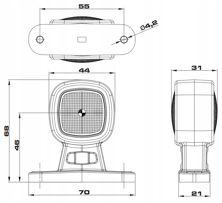 KOMPLET LAMPA OBRYSOWA GABARYTOWA LED 12-24V x2SZT Źródło światła LED