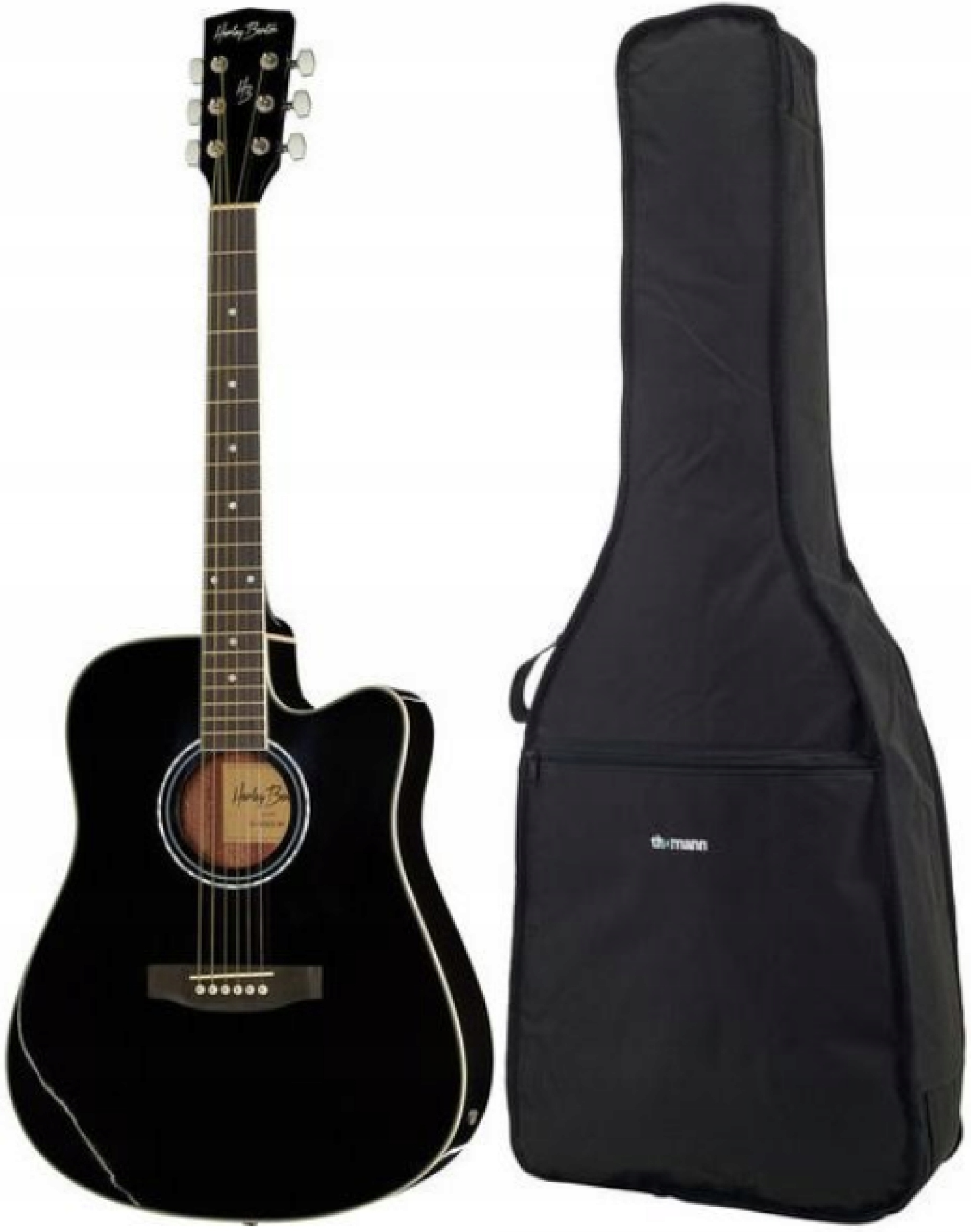 Elektroakustická akustická kytara Harley Benton D-120CE, černé pouzdro
