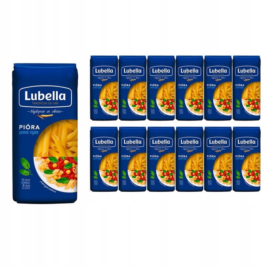 Levně Lubella Těstoviny peříčka 400 g x 12 kusů
