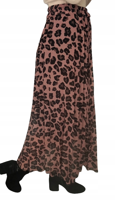 SPÓDNICA PANTERKA MAXI PLISOWANA UNI