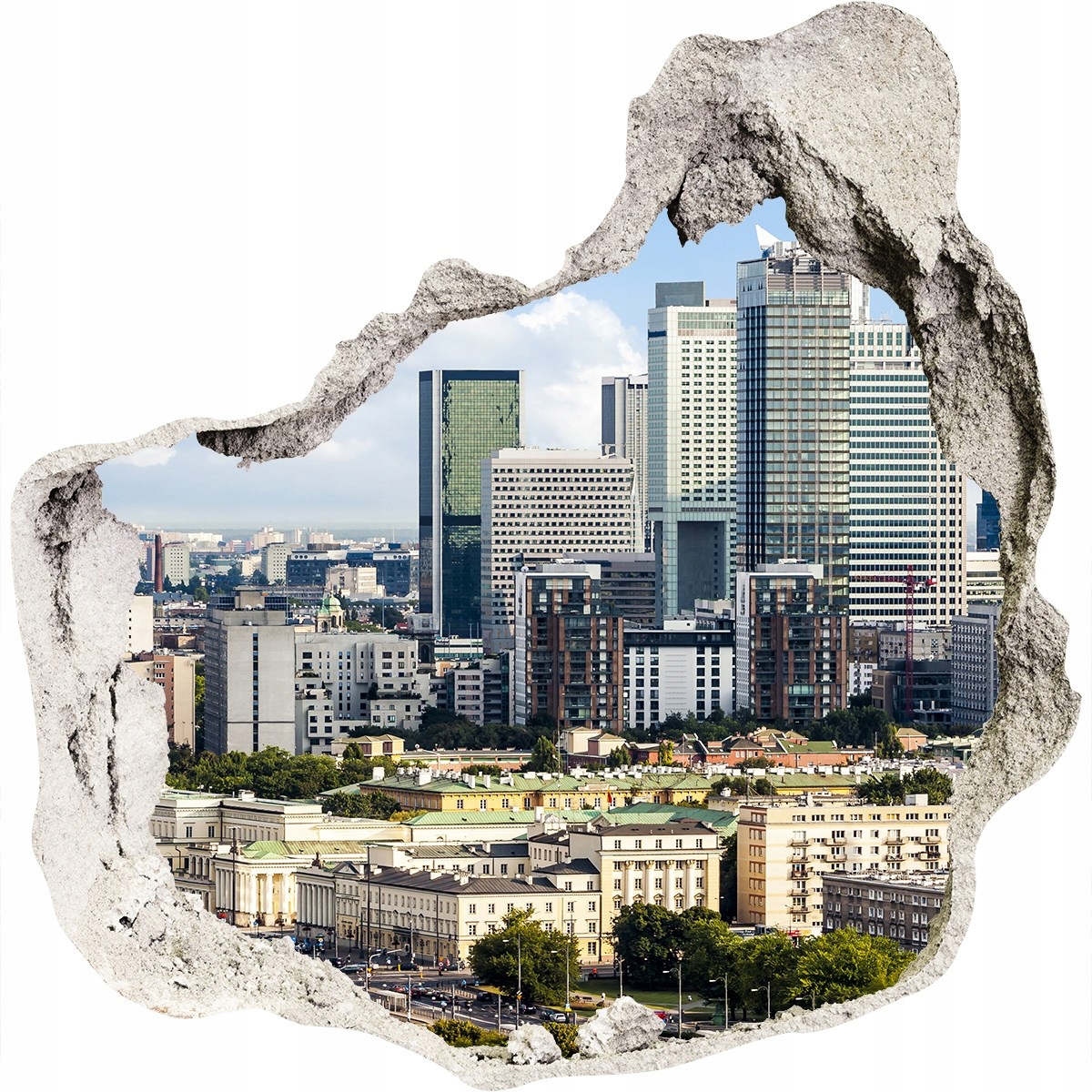 

Fototapeta dziura na ścianę 3d Warszawa Polska