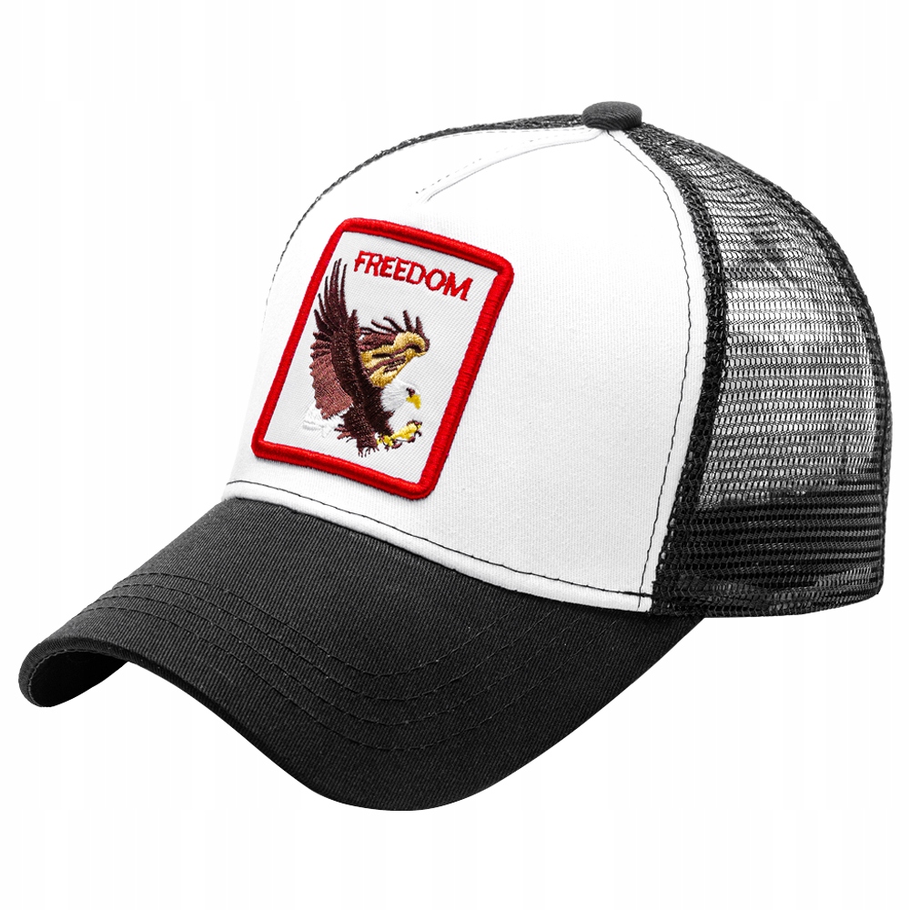 

Czapka męska z daszkiem H097 biała czarna