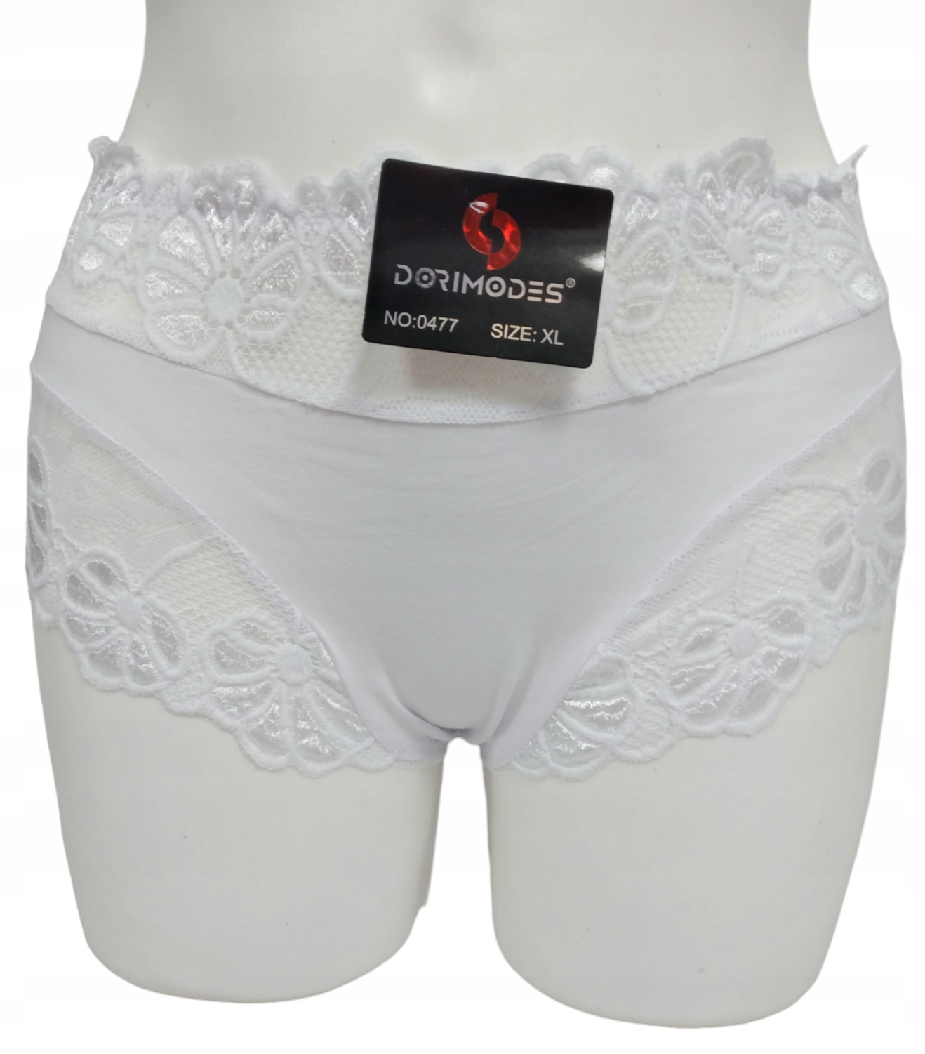 WYSOKIE FIGI DAMSKIE Dorimodes BAWEŁNA z KORONKĄ XXXL DUŻE ROZMIARY Linia plus size (duże rozmiary)