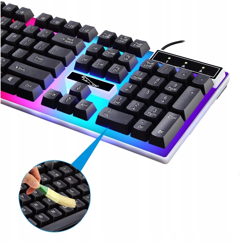 KLAWIATURA PODŚWIETLANA DLA GRACZY ZESTAW MYSZ LED Marka Better Media