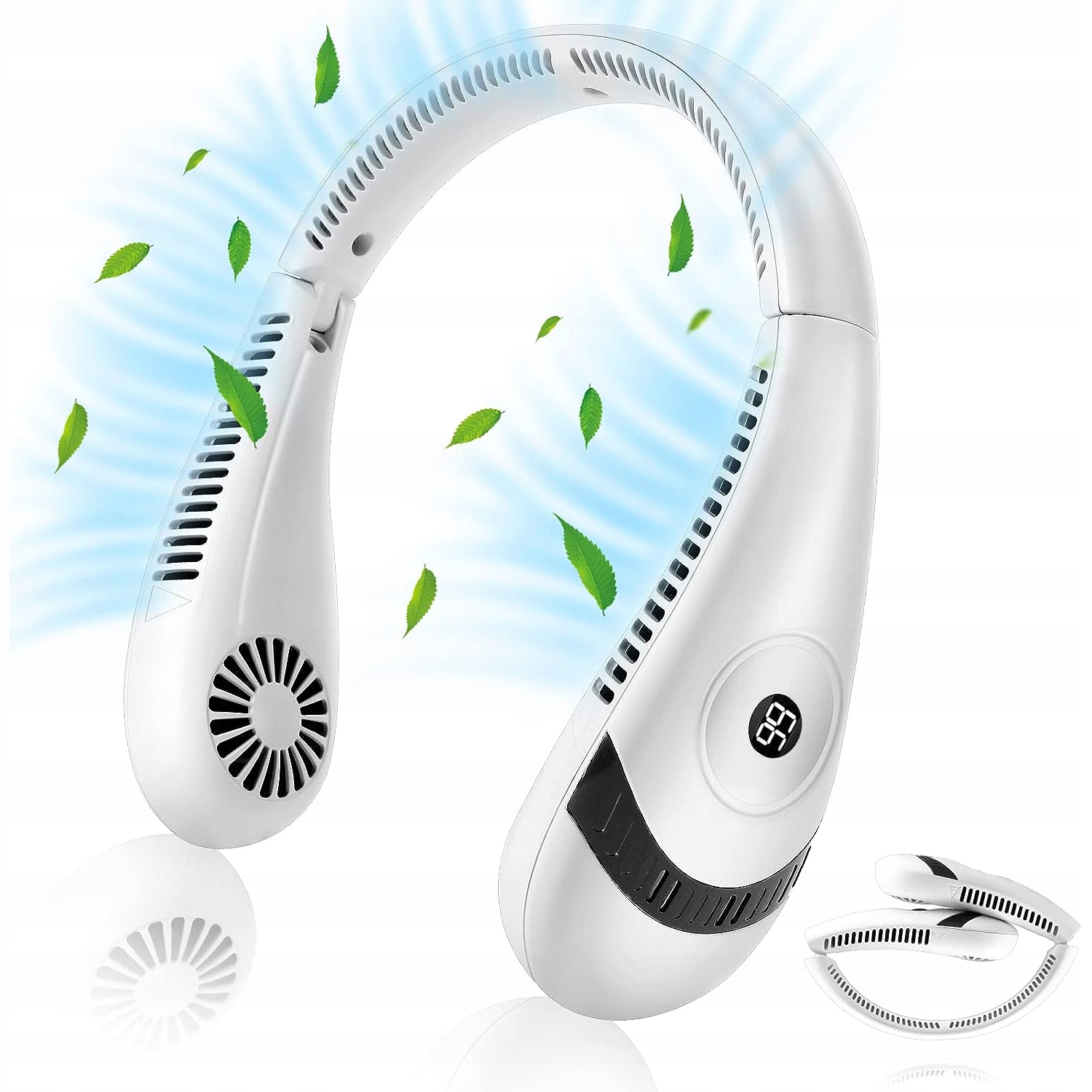 WENTYLATOR WIATRAK NA SZYJĘ PRZENOŚNY KLIMATYZATOR BEZPRZEWODOWY AKUMULATOR Funkcje inne