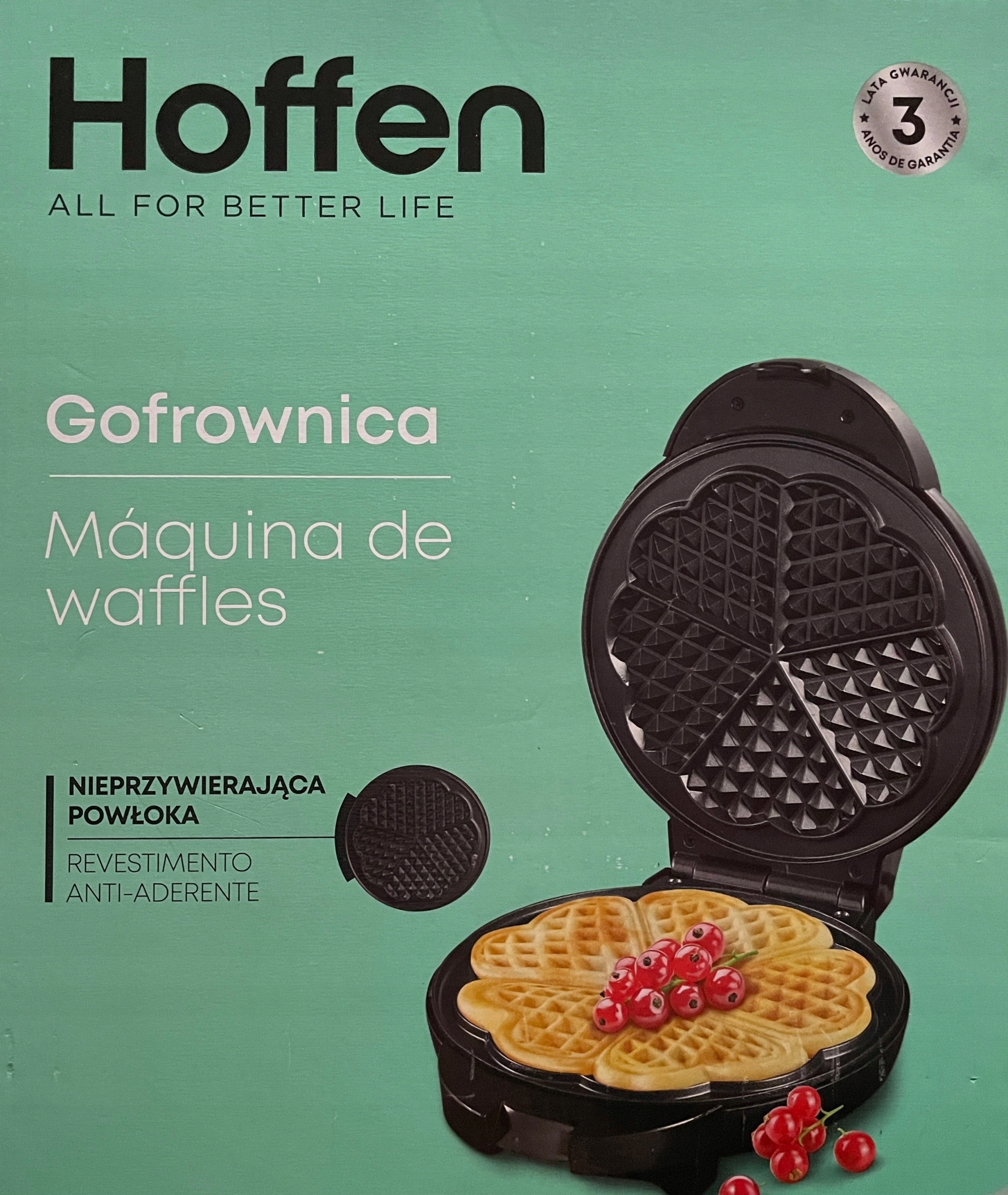 

Gofrownica Hoffen WM-3070 czarna 1200 W