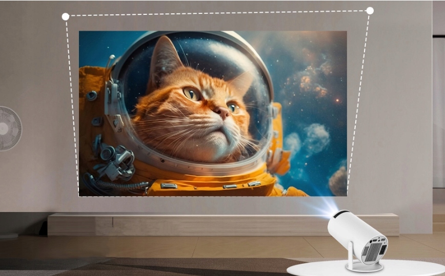 Projektor LED JKR PROJEKTOR RZUTNIK ANDROID TV WIFI FULL PRZENOŚNY biały Model PROJEKTOR RZUTNIK DOMOWY OBROTOWY ANDROID TV