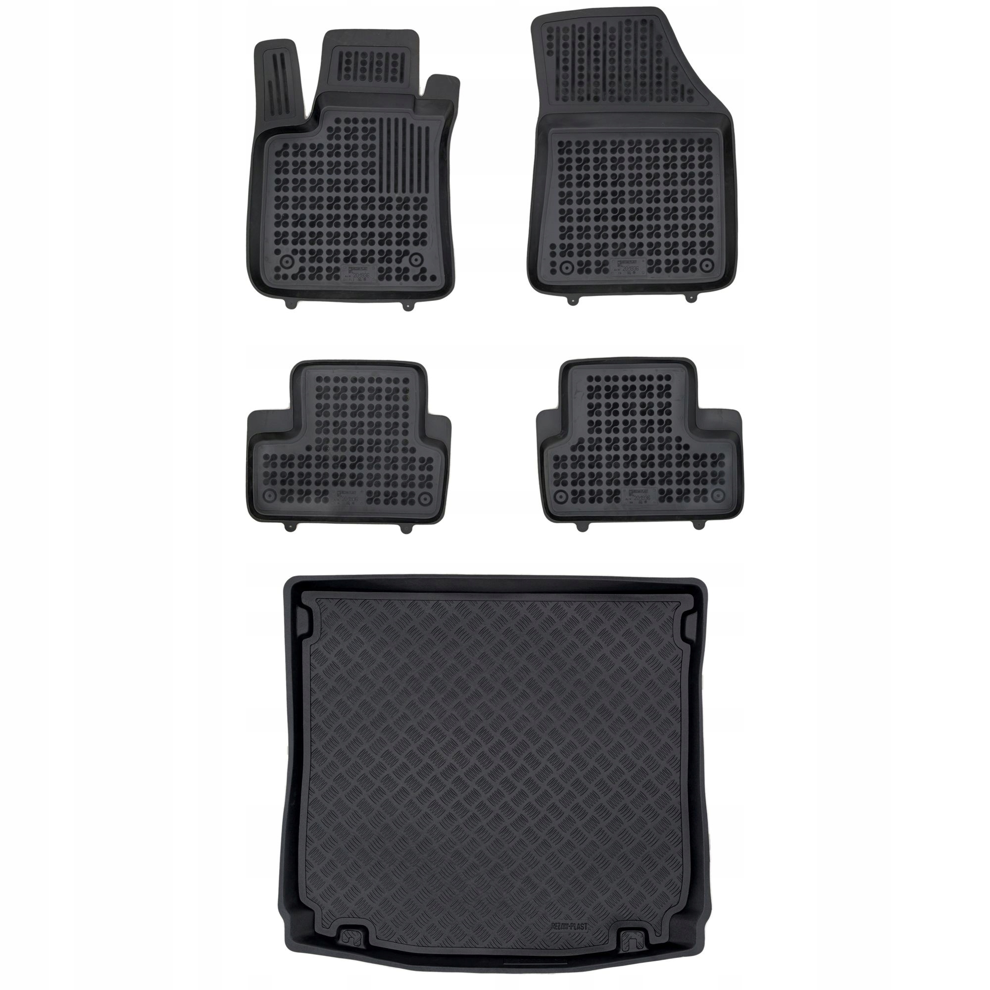 Sada čiernych kobercov plastová rohož pre Renault Megane IV E-Tech Hybrid