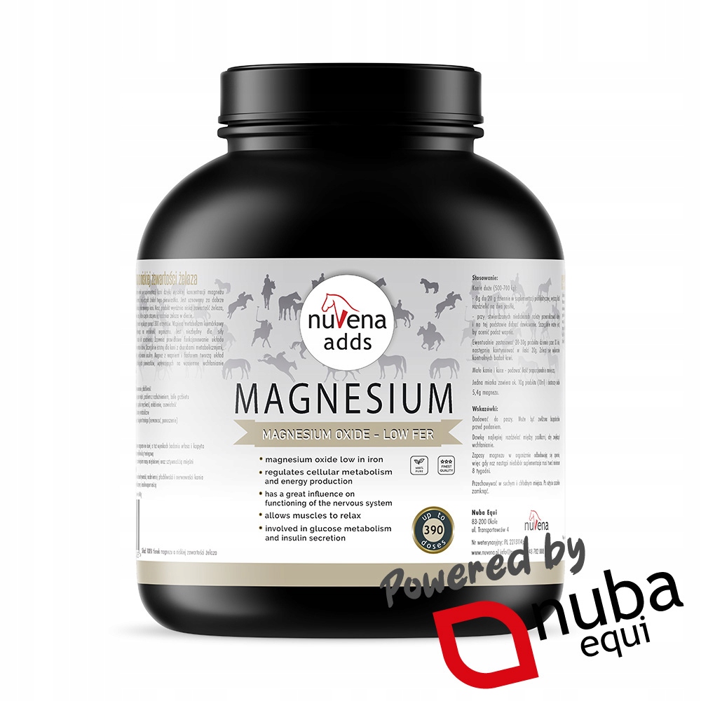 NuVena Magnesium Low Fer 6000 g magnez dla koni (6kg) (Nuba Equi)