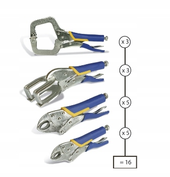 ПЛОСКОГУБЦЫ НАБОР 16 ШТ