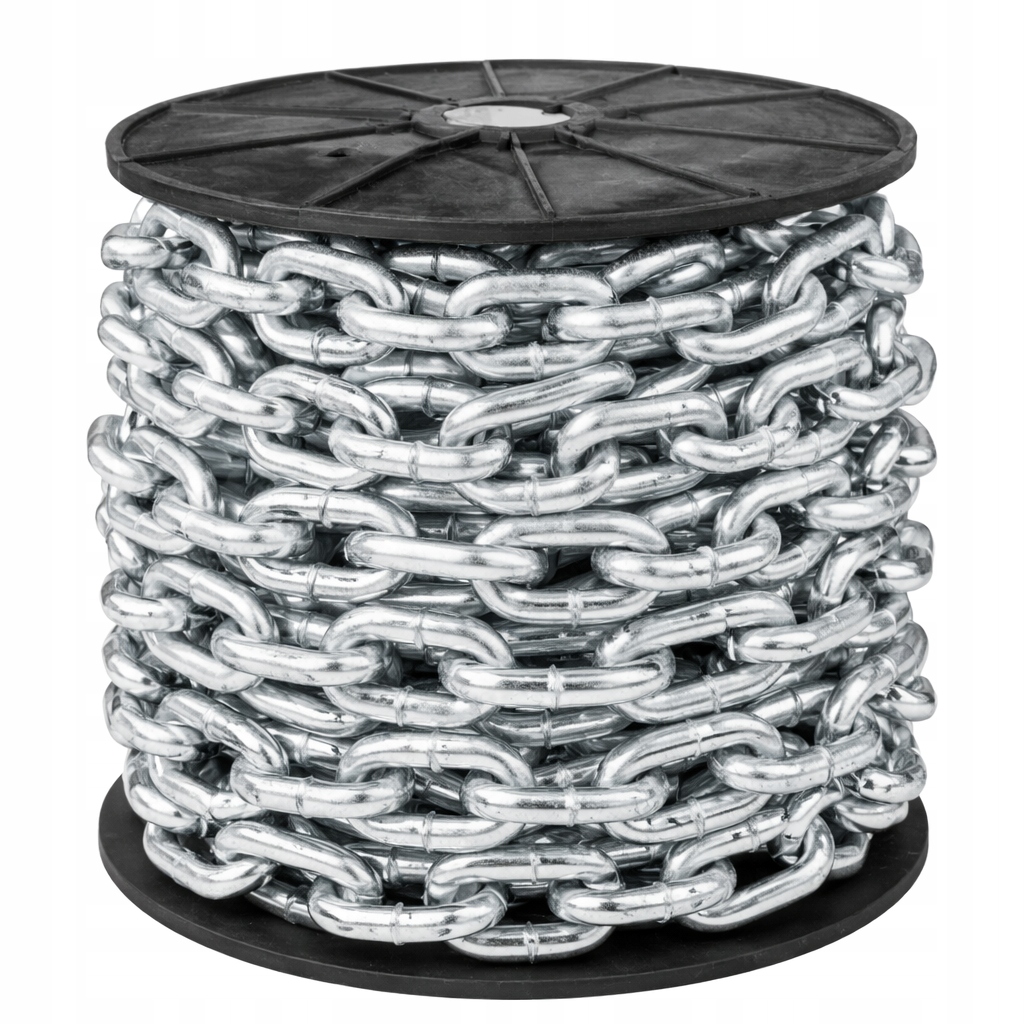 Hospodářský řetěz 8 mm 20 m pozink DIN5685/A krátký D1 ocel 2000 kg