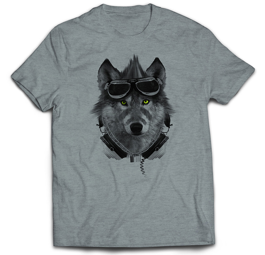 

Prezent Wilk W Słuchawkach Grafika Koszulka L