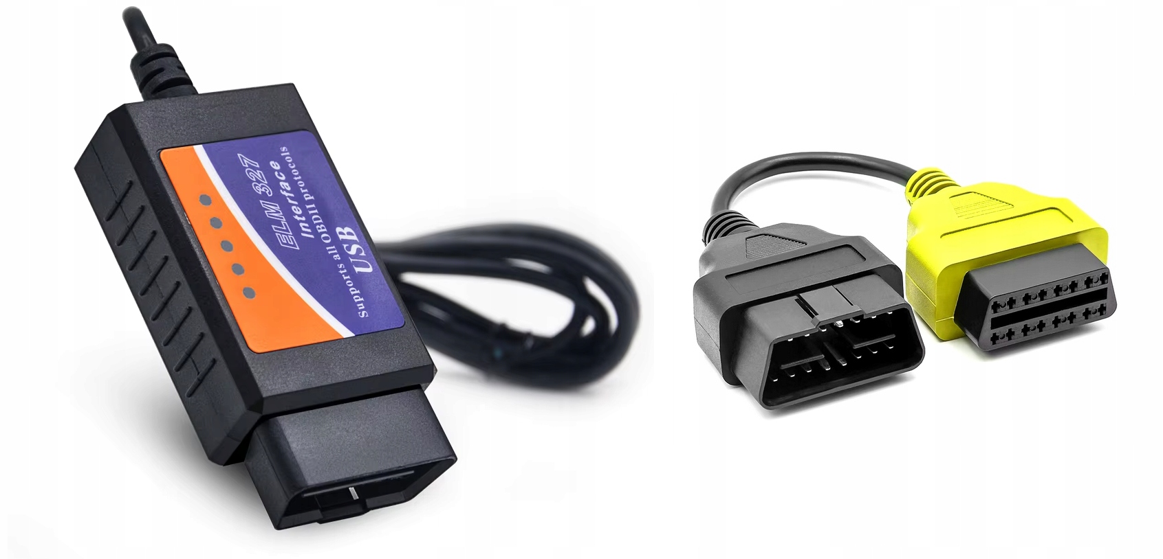 Elm 327 adapter A3/żółty Fiat Alfa Lancia MultiECUscan