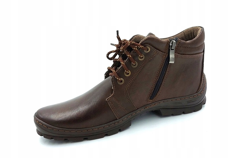 Buty Męskie zimowe skóra 510 trzewiki ocieplane 42 Rozmiar 42