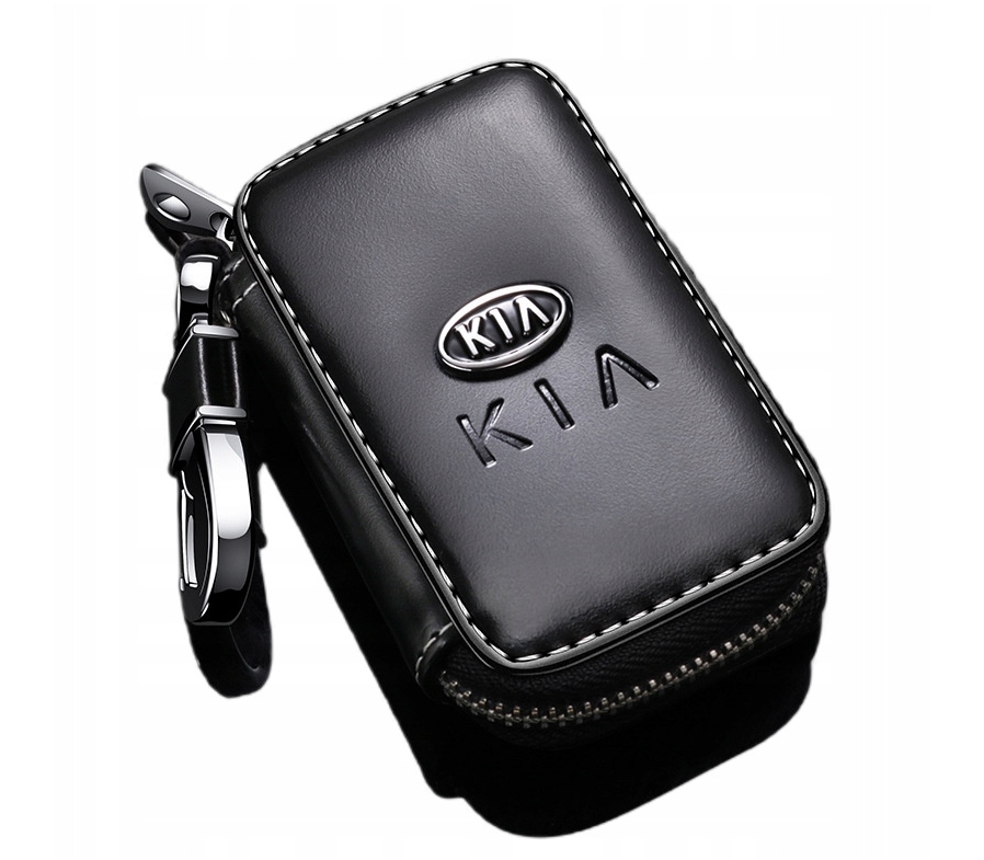 Kia Etui Pokrowiec Skórzany Na Kluczyk Czarny