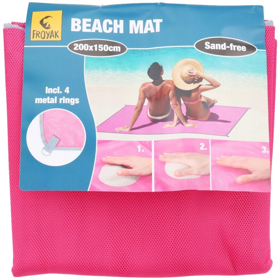 Mata plażowa Koc Bez Piasku Plaża Róż XL Mat KOC