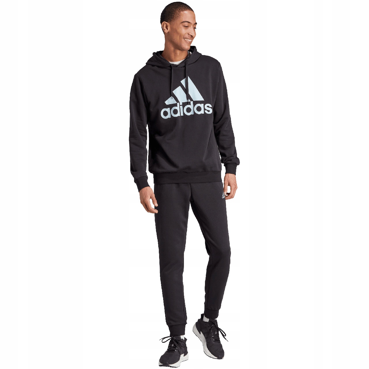 Adidas Teplákovka Pánský Bavlněný Big Logo Terry Track Suit Černý IJ8555 vel. 2XL