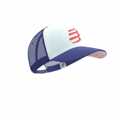 Compressport Běžecká čepice s kšiltem Trucker bílo-fialová