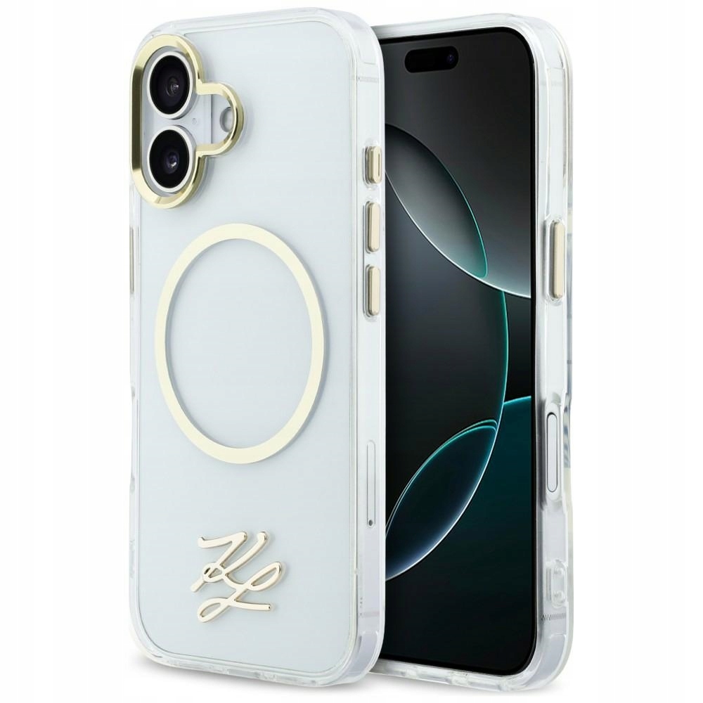 Pouzdro Karl Lagerfeld IML Kl Script Logo MagSafe pro iPhone 17 průhledný