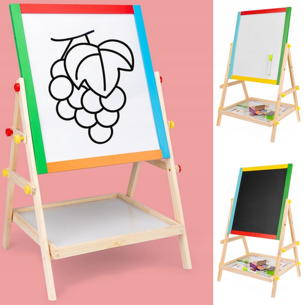 TABLICA EDUKACYJNA DLA DZIECI DUŻA MAGNETYCZNA KREDOWA DWUSTRONNA AKCESORIA Bohater brak