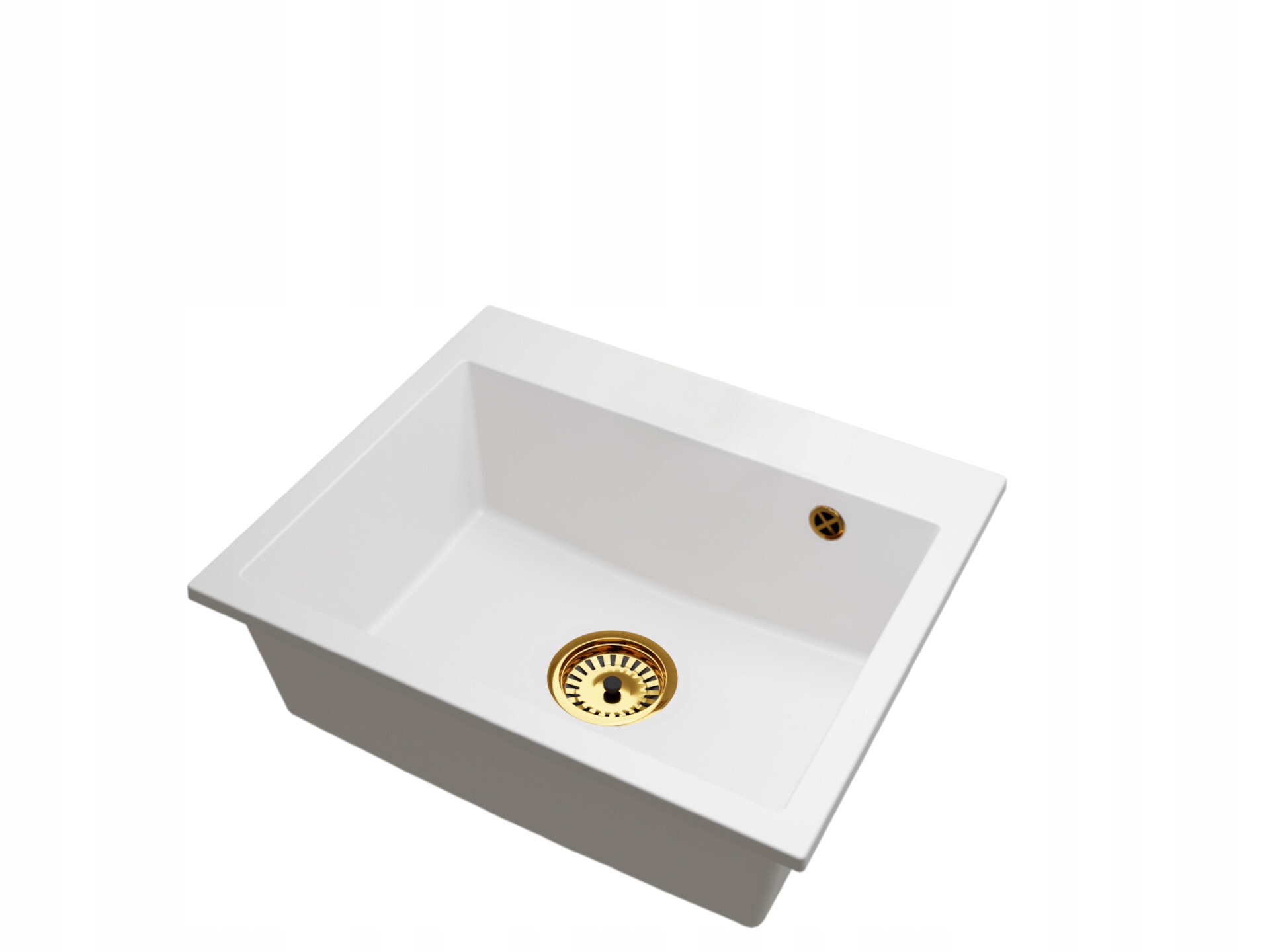 Kuchyňský granitový dřez Jednokomorový Velký Exclusive 55 Sifon Zlatý