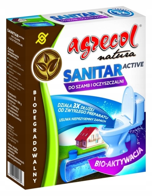 

Sanitar Active do szamb oczyszczalni 25g Agrecol