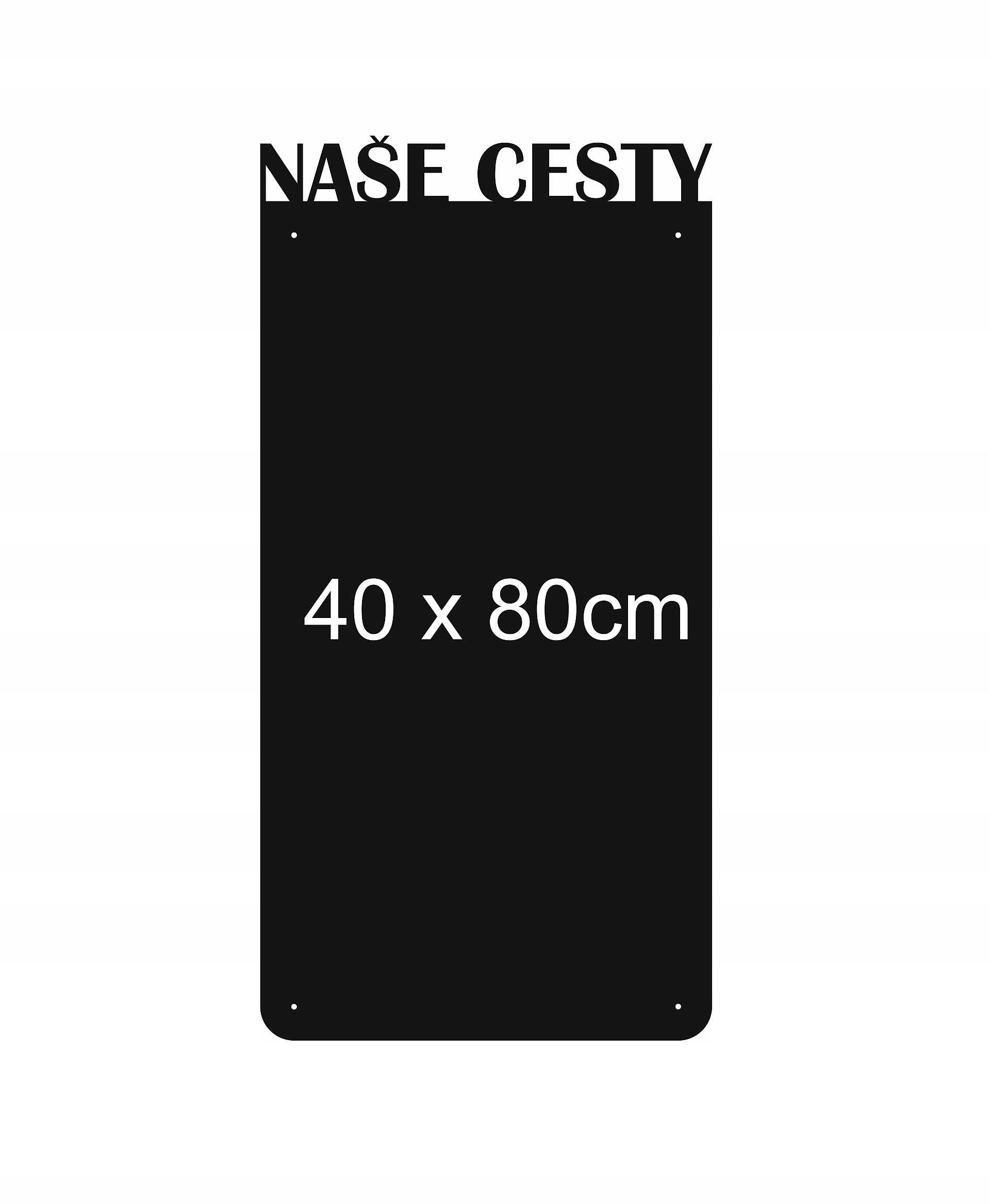 Magnetická tabule na magnety z prázdninových cest| 40x80 cm| naše cesty