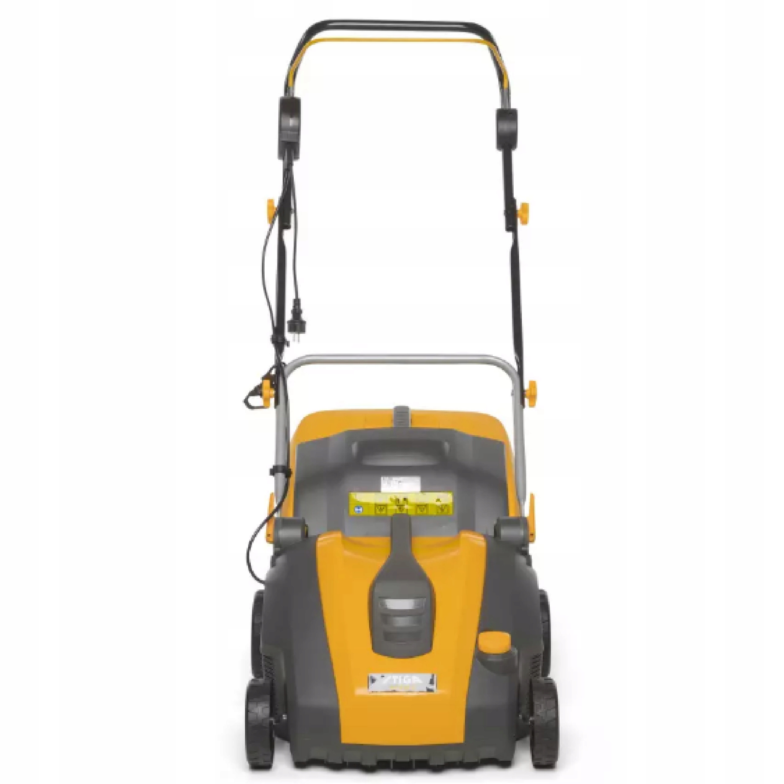 AERATOR WERTYKULATOR Elektryczny STIGA 1500 W 38 cm 2 WAŁKI 2w1 Kosz 50 l Marka Stiga