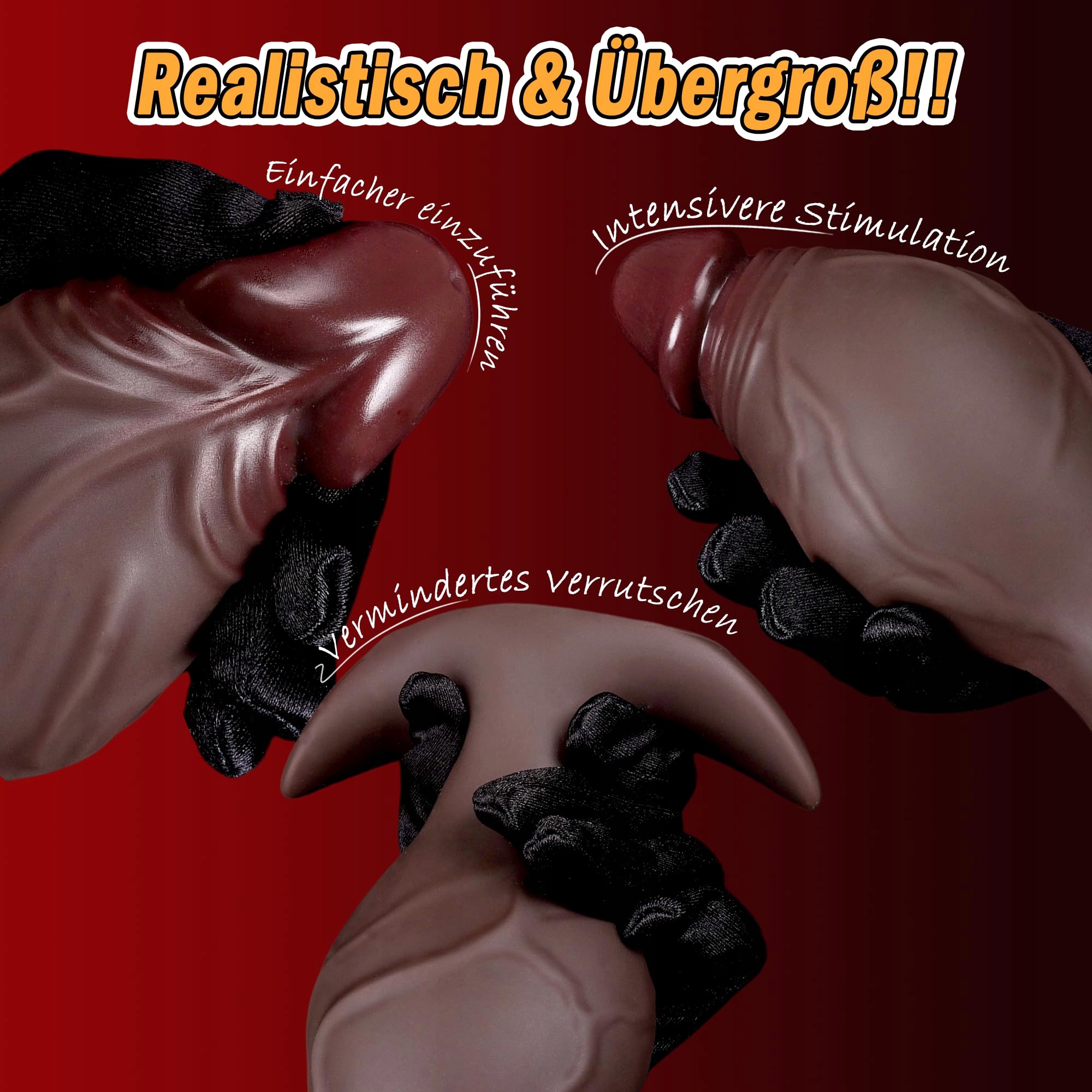 Silikonowy Czarny Korek Analny 8cm Dildo Trener XXL — miniatura 3