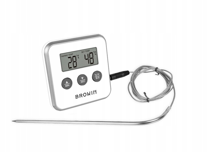 TERMOMETR DO ŻYWNOŚCI BROWIN BIAŁY 185800
