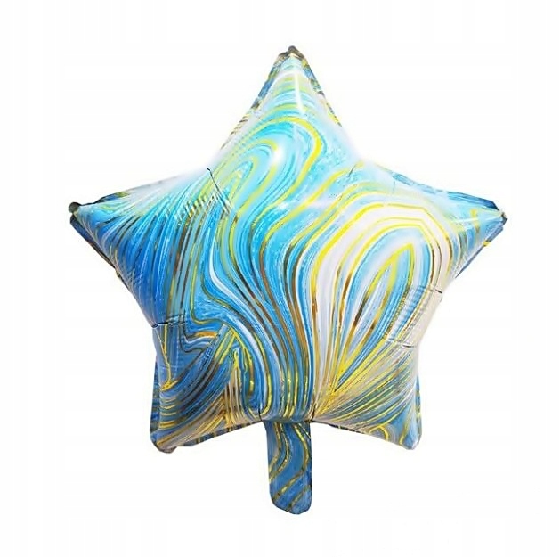 BALON FOLIOWY GWIAZDKA MARMURKOWE MARBLE AGAT
