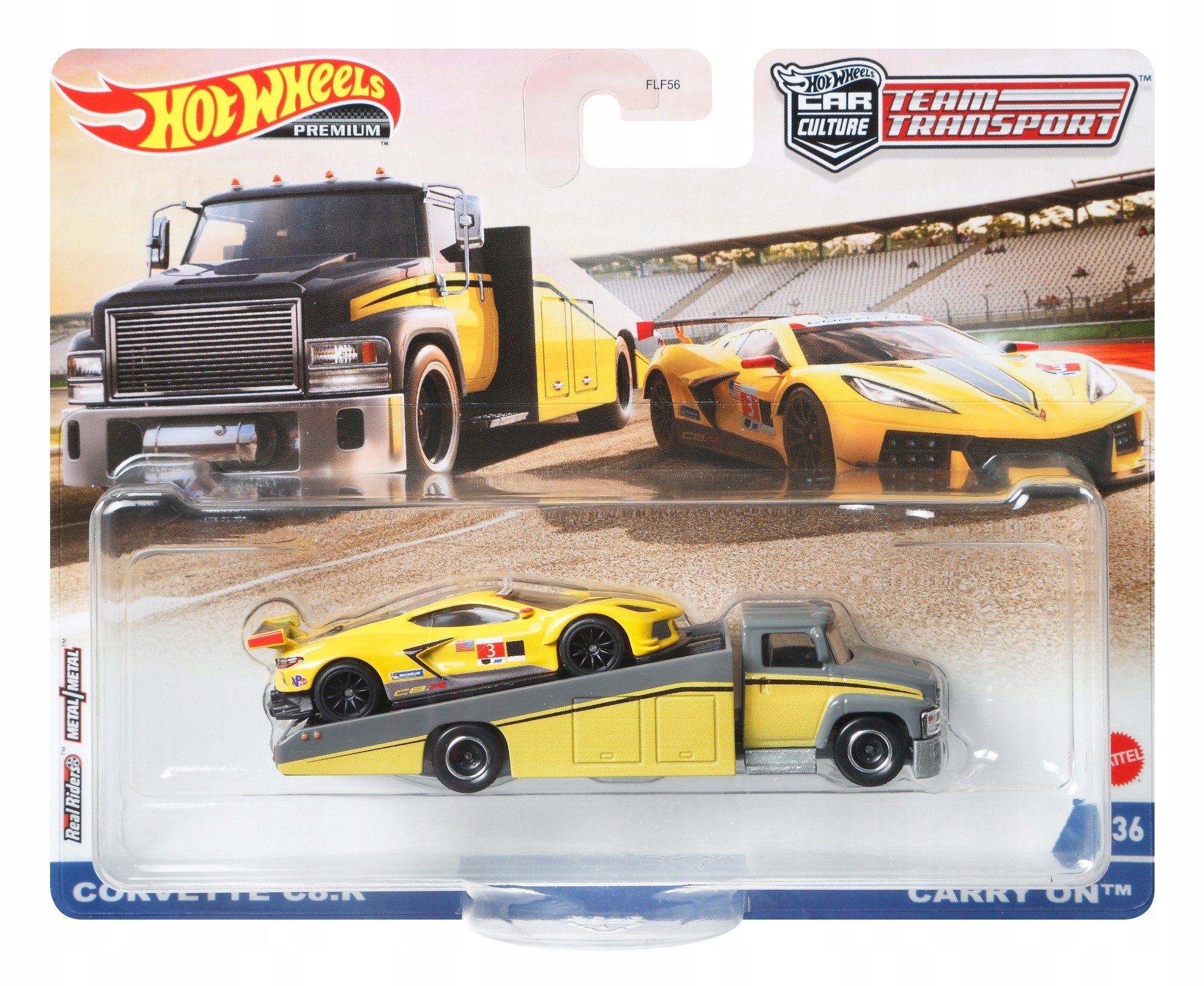 

Hot Wheels 2 Pojazdy Auto Laweta Corvette C8.R