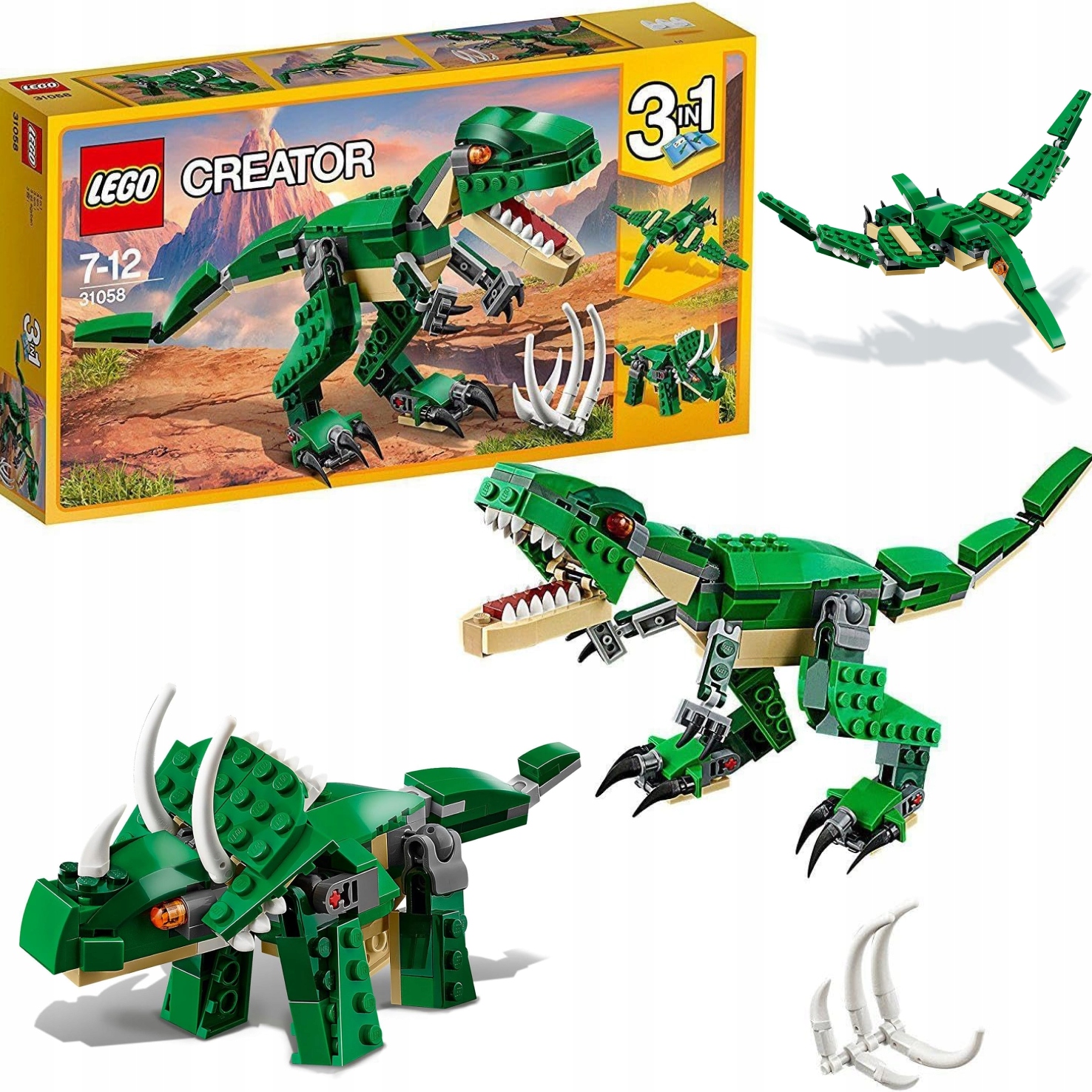 Nowe Lego 31058 Creator T-rex Triceratops Dinozaury 3w1 Dla Dziecka