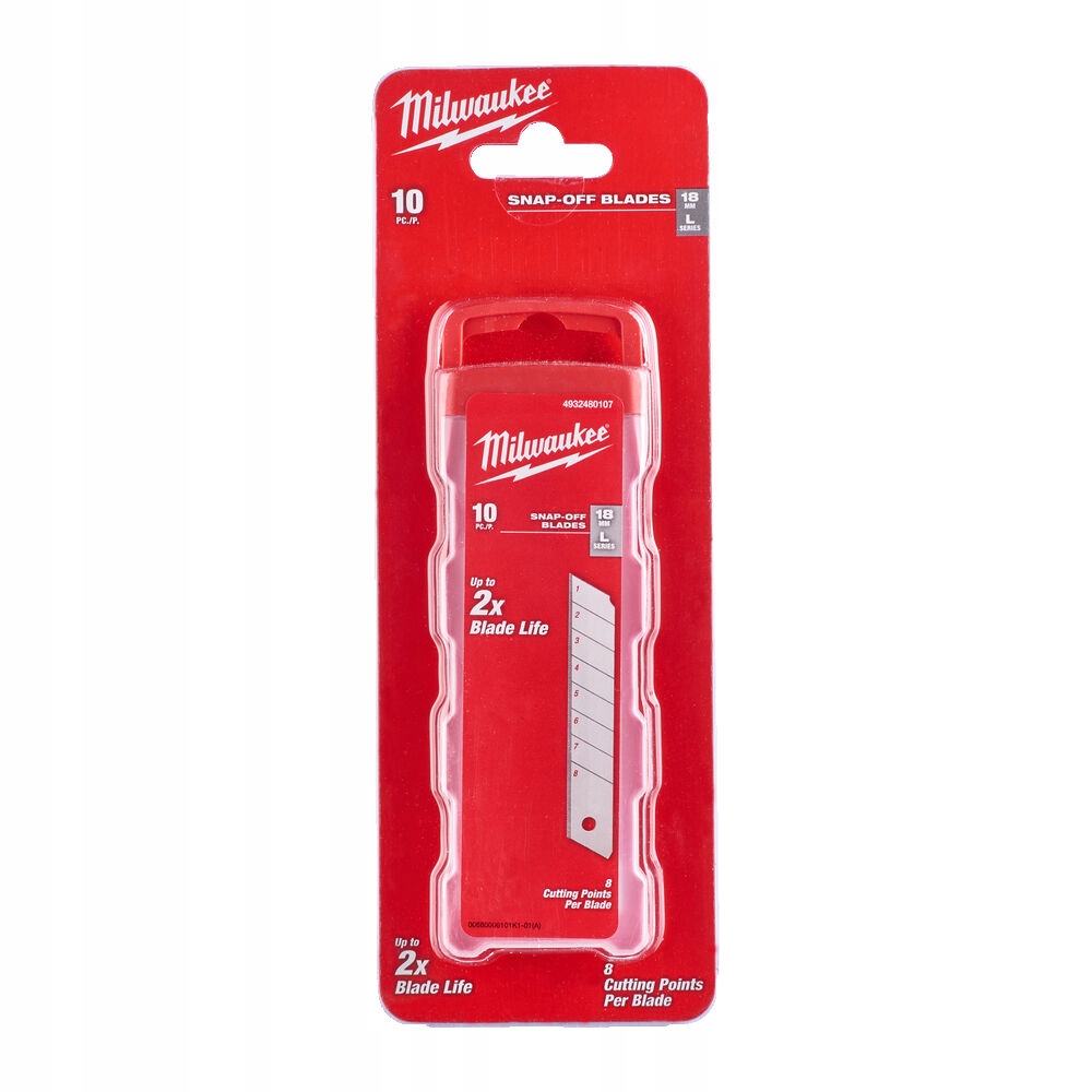 

Wymienne Ostrza Łamane 18mm Milwaukee 10szt Etui
