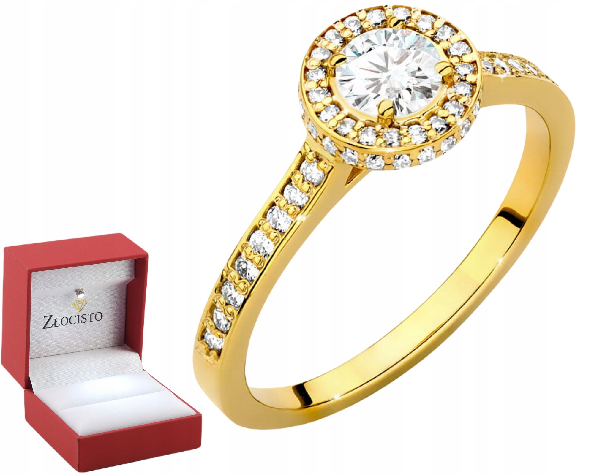 Zlatý Prstýnek Se Syntetickými Diamanty, Diamant Bez Konfliktu 585