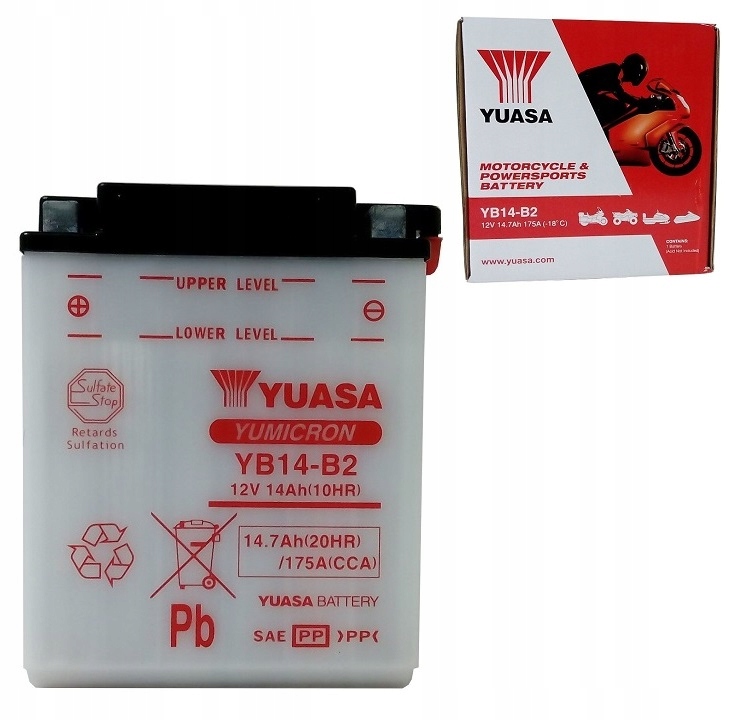 

Akumulator Yuasa YB14-B2 12V 14Ah 175A